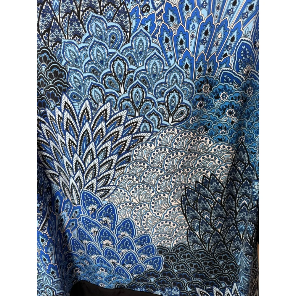 Misia Blue Paisley Tunic Top Plus Size 1X - Picture 7 of 8